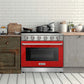 KOSTCH 30 in. Electric Range with 4.55 cu. ft. True Convection Oven in Stainless Steel with Red Oven Door (KOS-30RE06H-R)