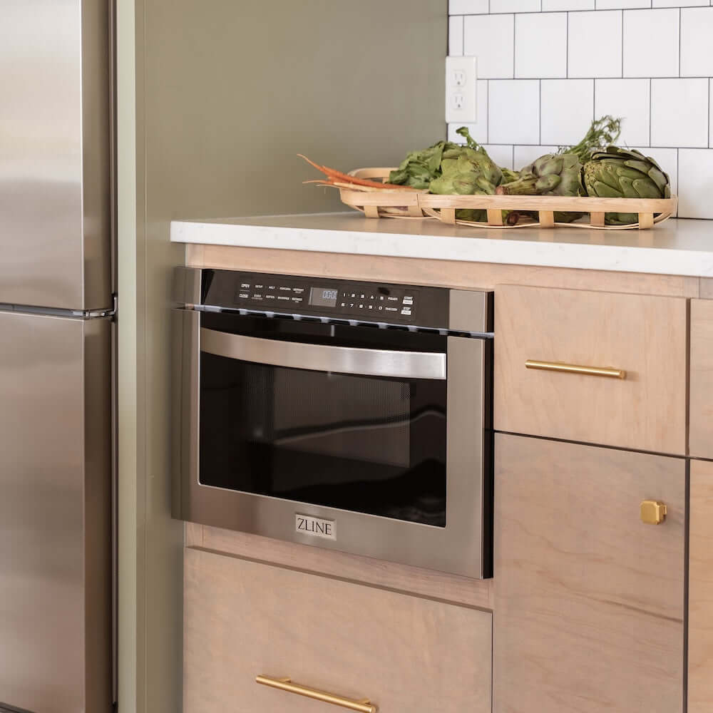 ZLINE 24 in. 1.2 cu. ft. Built-in Microwave Drawer in Stainless Steel, Open Box-Excellent Condition