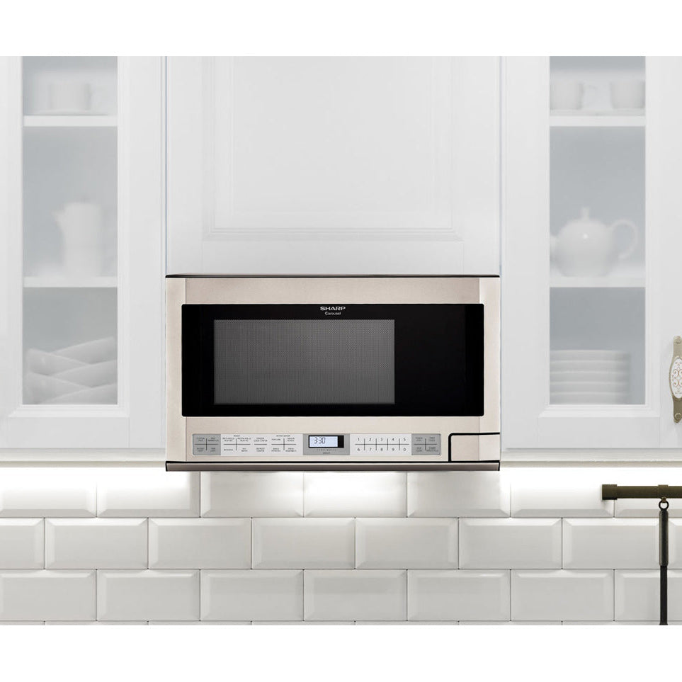 Sharp 1.5 cu. ft. 1100W 24 in. Over-the-Counter Microwave in Stainless Steel (R1214T)