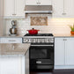 KOSTCH 30 in. Liquid Propane Gas Range with 5 Burners and 4.55 cu. ft. Convection Oven in Stainless Steel with Black Oven Door (KOS-30RG03MLP-B)