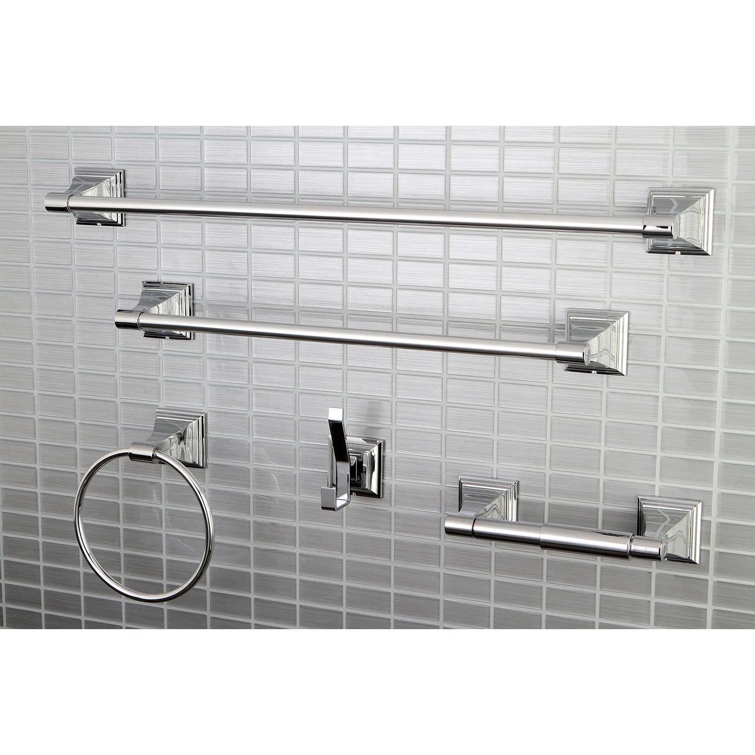 Kingston Brass Monarch 5-Piece Bathroom Accessory Set Polished Chrome