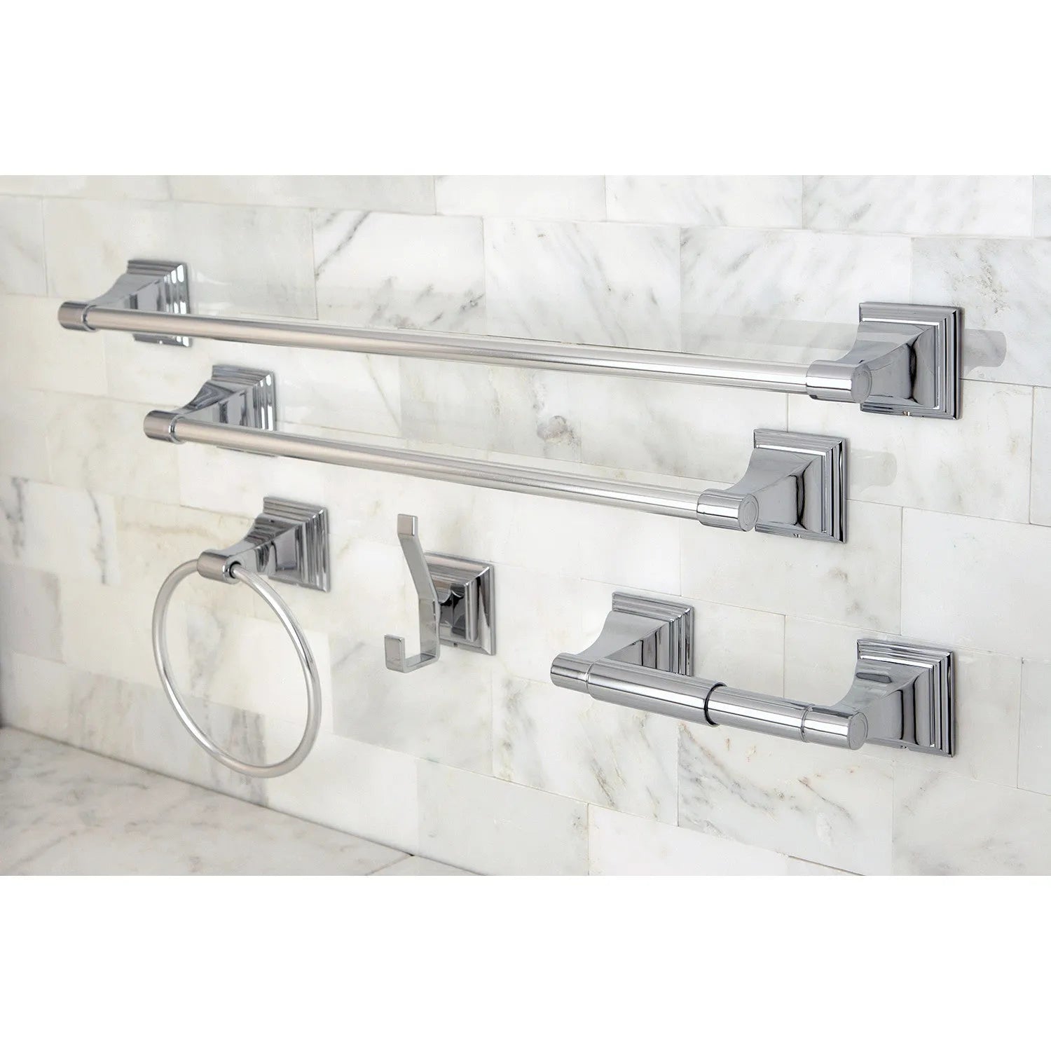 Kingston Brass Monarch 5-Piece Bathroom Accessory Set Polished Chrome