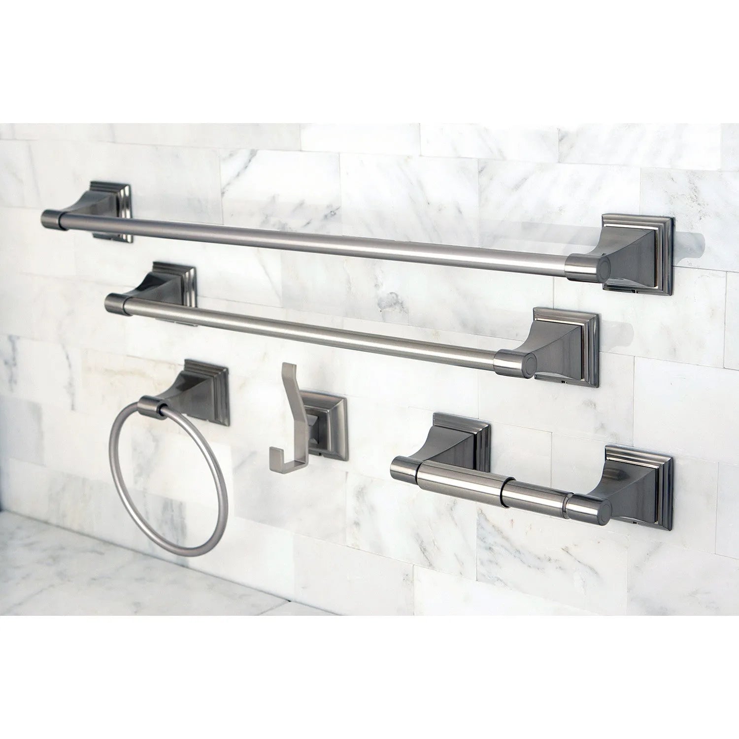 Kingston Brass Monarch 5-Piece Bathroom Accessory Set Brushed Nickel