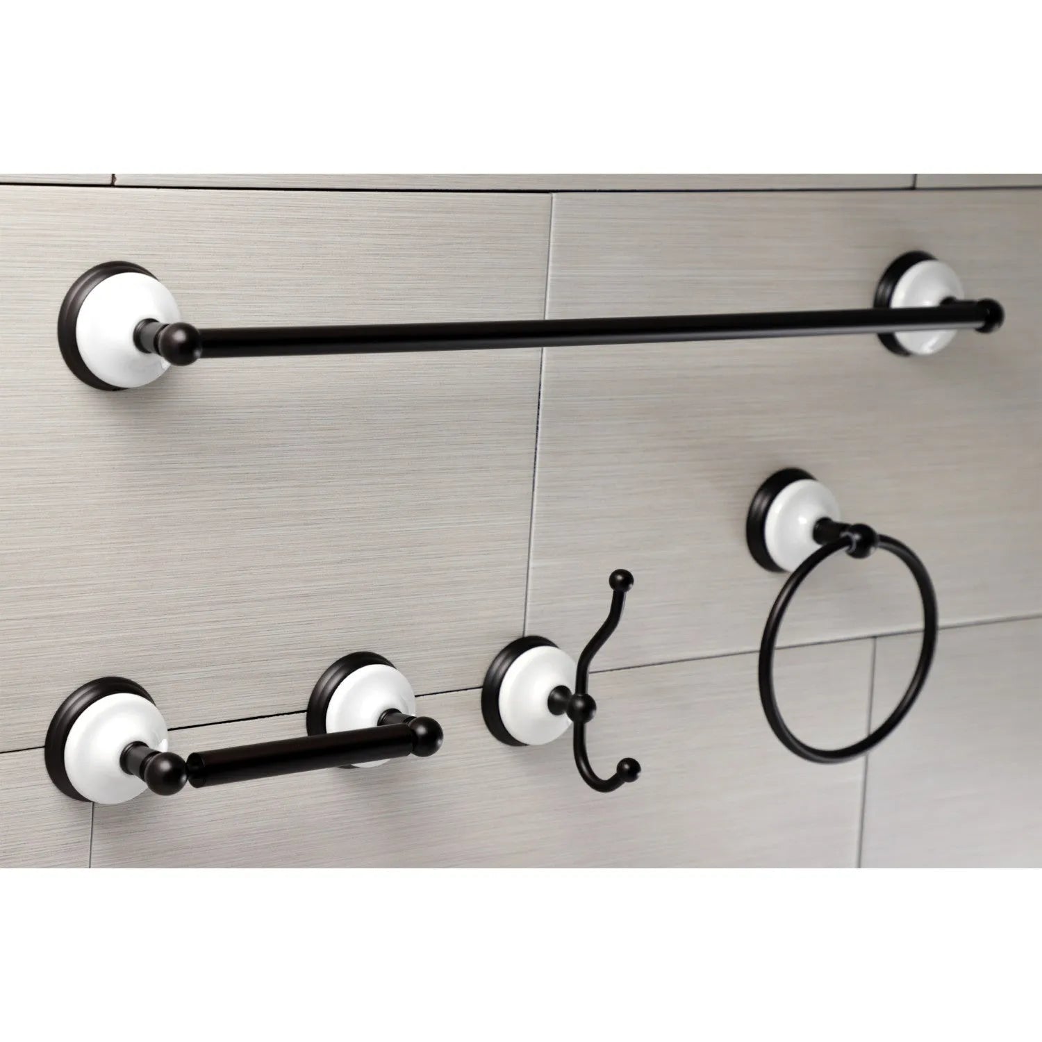 Kingston Brass Victorian 4-Piece Bathroom Hardware Oil Rubbed Bronze