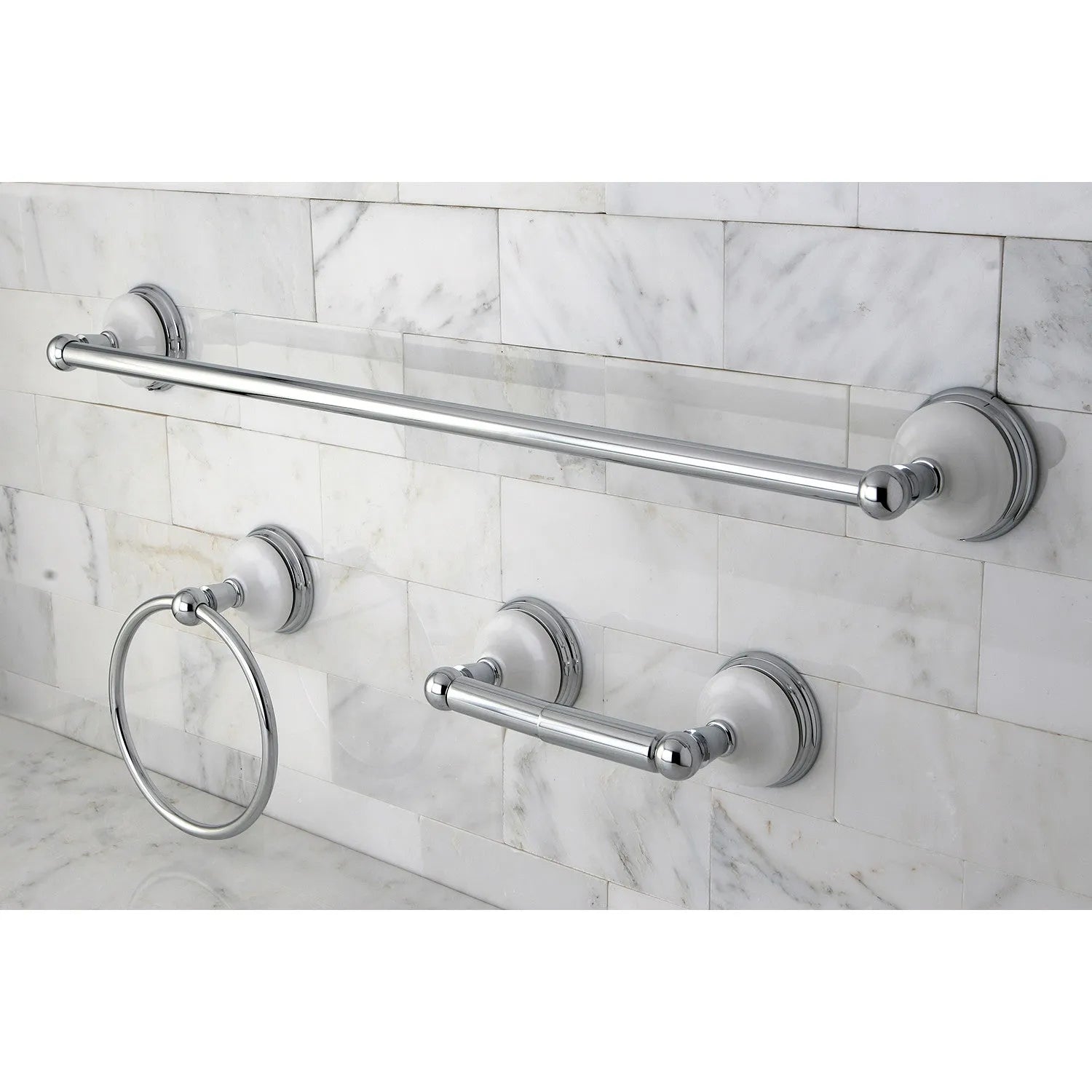 Kingston Brass Victorian 3-Piece Bathroom Hardware Polished Chrome