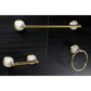 Kingston Brass Victorian 3-Piece Bathroom Hardware Set in Polished Brass