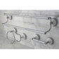 Kingston Brass Victorian 4-Pieces Dual Towel Bar Bathroom Hardware Set Polished Chrome