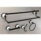 Kingston Brass Victorian 4-Pieces Dual Towel Bar Bathroom Hardware Set Matte Black