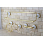 Kingston Brass Victorian 4-Pieces Dual Towel Bar Bathroom Hardware Set Polished Brass