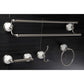 Kingston Brass Victorian 4-Pieces Dual Towel Bar Bathroom Hardware Set Brushed Nickel
