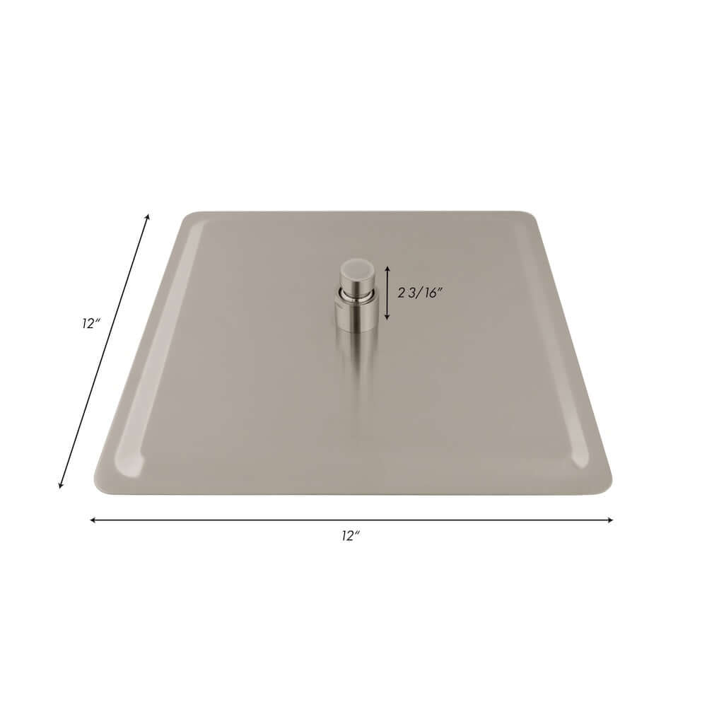 ZLINE 12 in. Oversized Bliss Shower Head in Brushed Nickel (BLS-H12-BN) dimensional diagram.