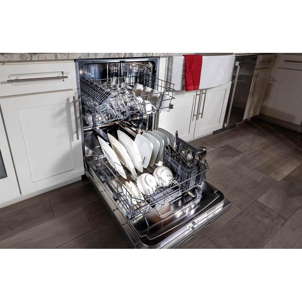 BREDA dishwasher loaded with dishes in kitchen