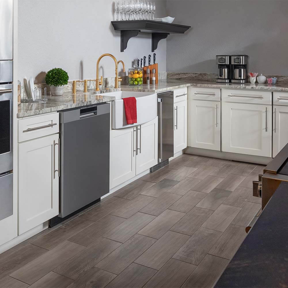 BREDA dishwasher in kitchen showroom.