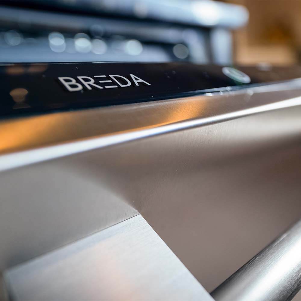 BREDA logo on top control of dishwasher.