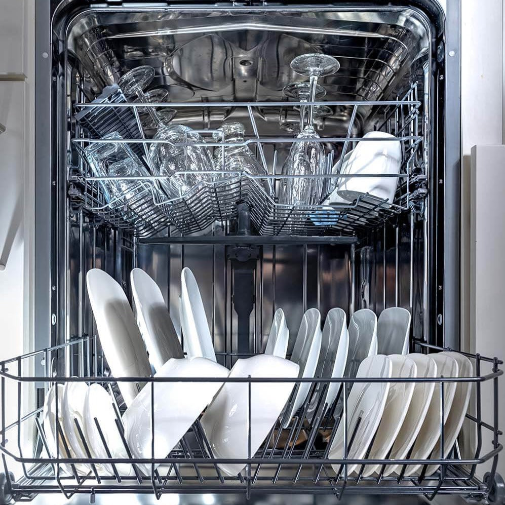 BREDA dishwasher loaded with dishes