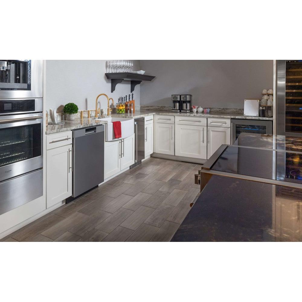 BREDA 24 in. Tall Tub Dishwasher with Pocket Handle Panel in Stainless Steel (LUDWT30155)