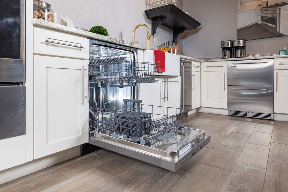 BREDA 24 in. Tall Tub Dishwasher with Pocket Handle Panel in Stainless Steel (LUDWT30155)