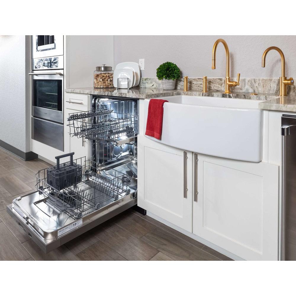 BREDA 24 in. Tall Tub Dishwasher with Pocket Handle Panel in Stainless Steel (LUDWT30155)