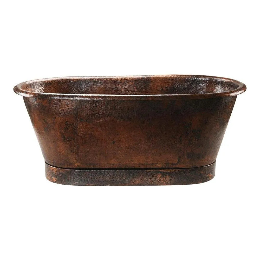 Premier Copper 72 in. Hammered Copper Modern Style Bathtub (BTM72DB) main image.