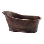 Premier Copper 67 in. Hammered Copper Single Slipper Bathtub (BTS67DB)