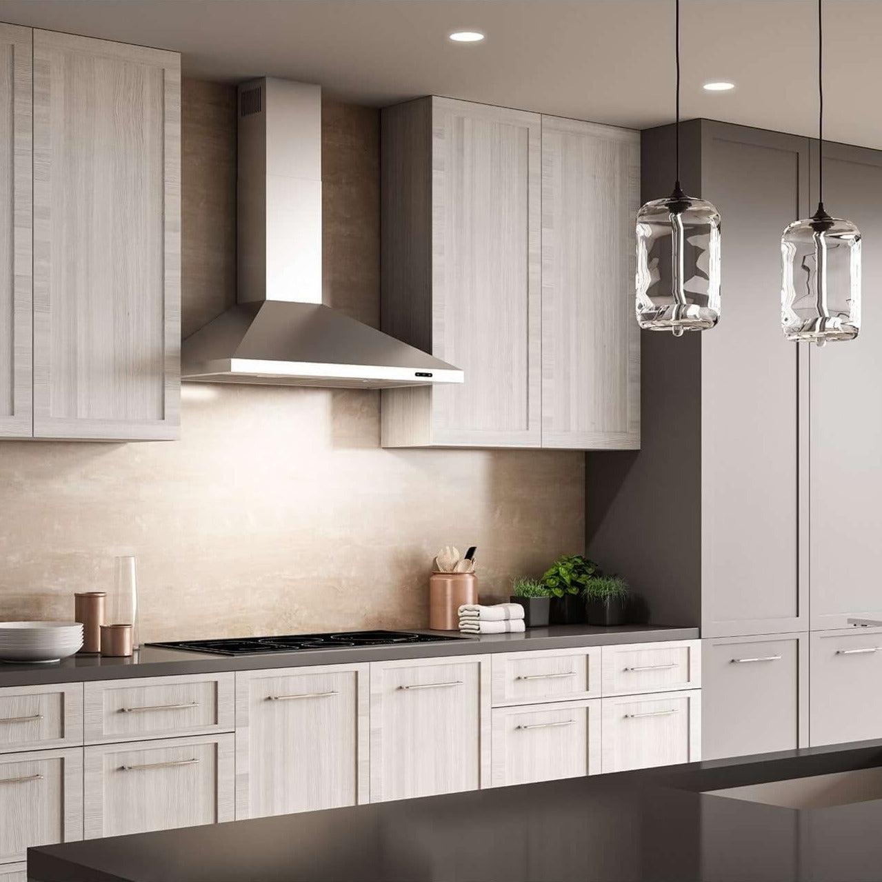 Faber Nova Pro Wall Mount Range Hood With Size Options In Stainless Steel (NOPR30SSV) Lifestyle