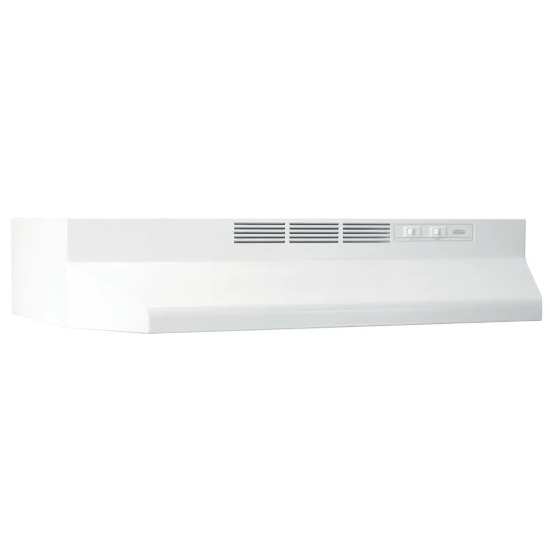 Broan 41000 Series 30 in. Ductless Under-Cabinet Range Hood in White (413001) main image.