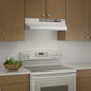 Broan F40000 Series 30 In. Two-Speed 4-Way Convertible Under Cabinet Range Hood with Color Options (F4030)