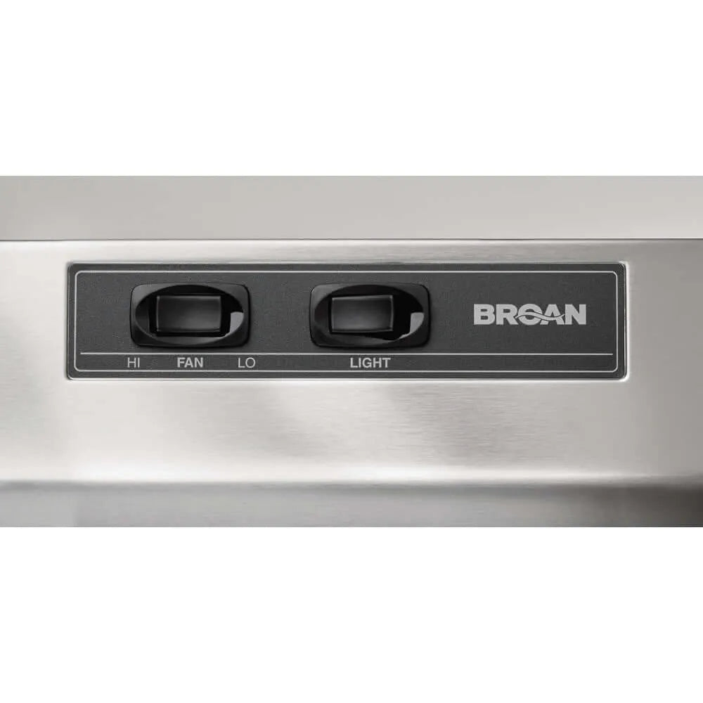 Broan 40000 Series 30-in. Ducted Under Cabinet Range Hood, with 210 MAX Blower CFM in Stainless Steel (403004)