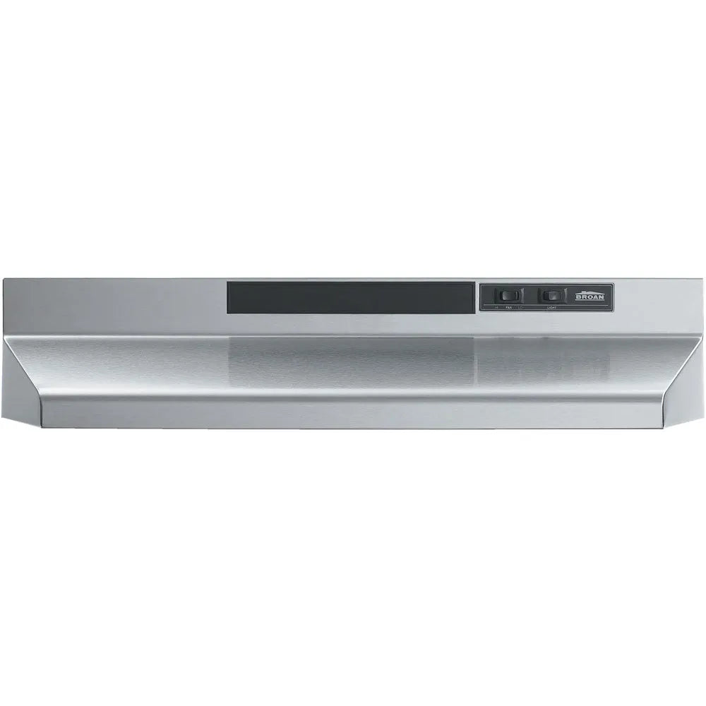 Broan F40000 Series 30 in. Ducted Under Cabinet Range Hood with 160 MAX Blower CFM in Stainless Steel (F403004) main image.