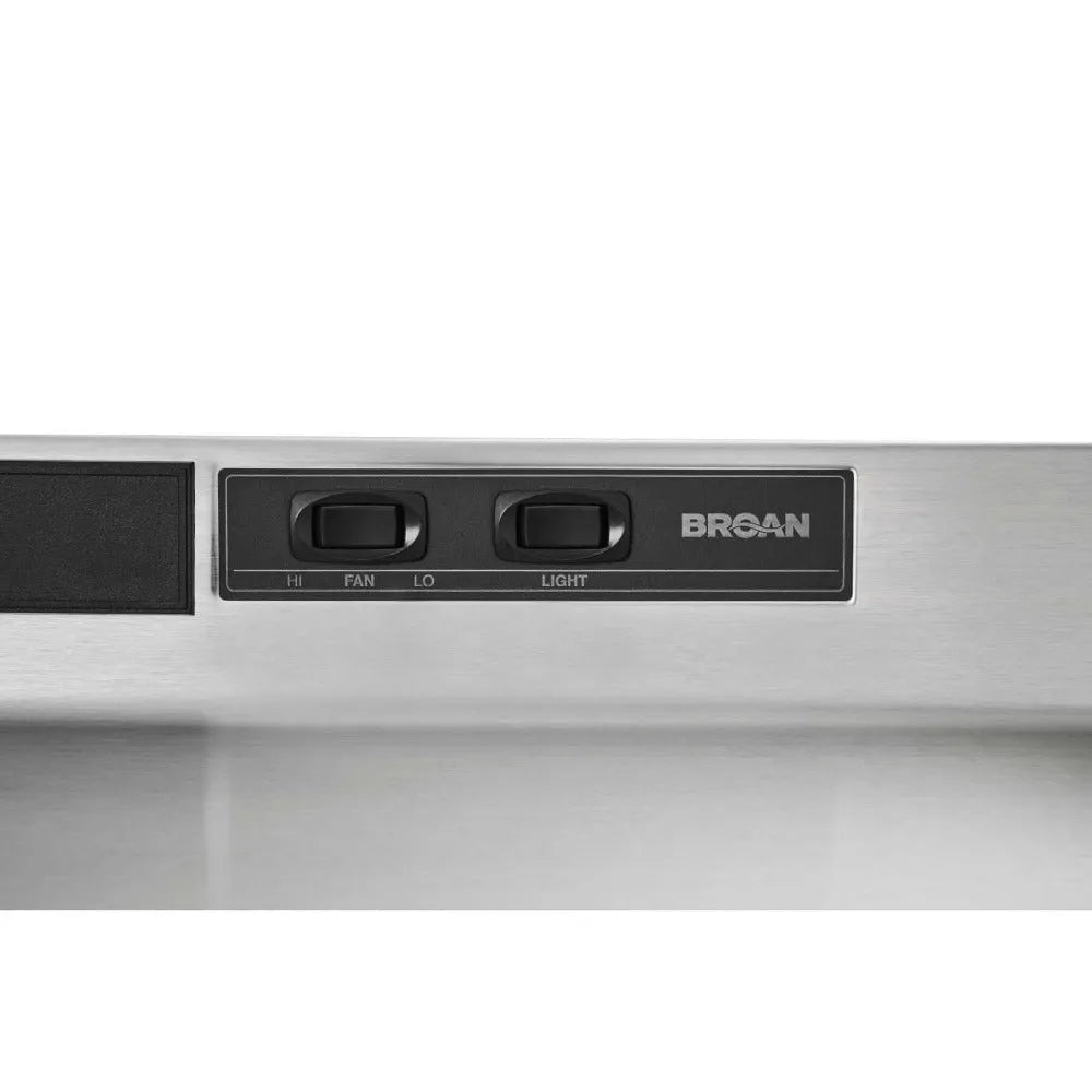 Broan F40000 Series 36 In. Two-Speed 4-Way Convertible Under Cabinet Range Hood In Stainless Steel (F403604)