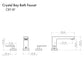 ZLINE Crystal Bay Bath Faucet (CBY-BF) dimensional diagram.