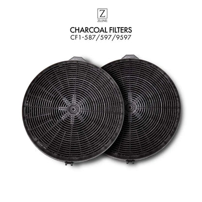 ZLINE Charcoal Replacement Filters for Models 587, 597, and 9597 (Set of 2) (CF1-587/597/9597) main image.
