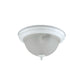 Cal Lighting Glass Dome Ceiling Lamp with White Trim (Set of Two)