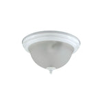 Cal Lighting Glass Dome Ceiling Lamp with White Trim (Set of Two)