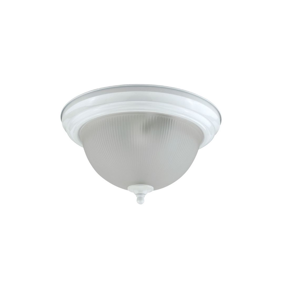 Cal Lighting Glass Dome Ceiling Lamp with White Trim (Set of Two)