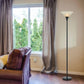 Cal Lighting 3-Way Torchiere Floor Lamp with Frosted Glass Shade in Dark Bronze