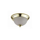 Cal Lighting Glass Dome Ceiling Lamp in Polished Brass