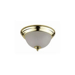 Cal Lighting Glass Dome Ceiling Lamp in Polished Brass