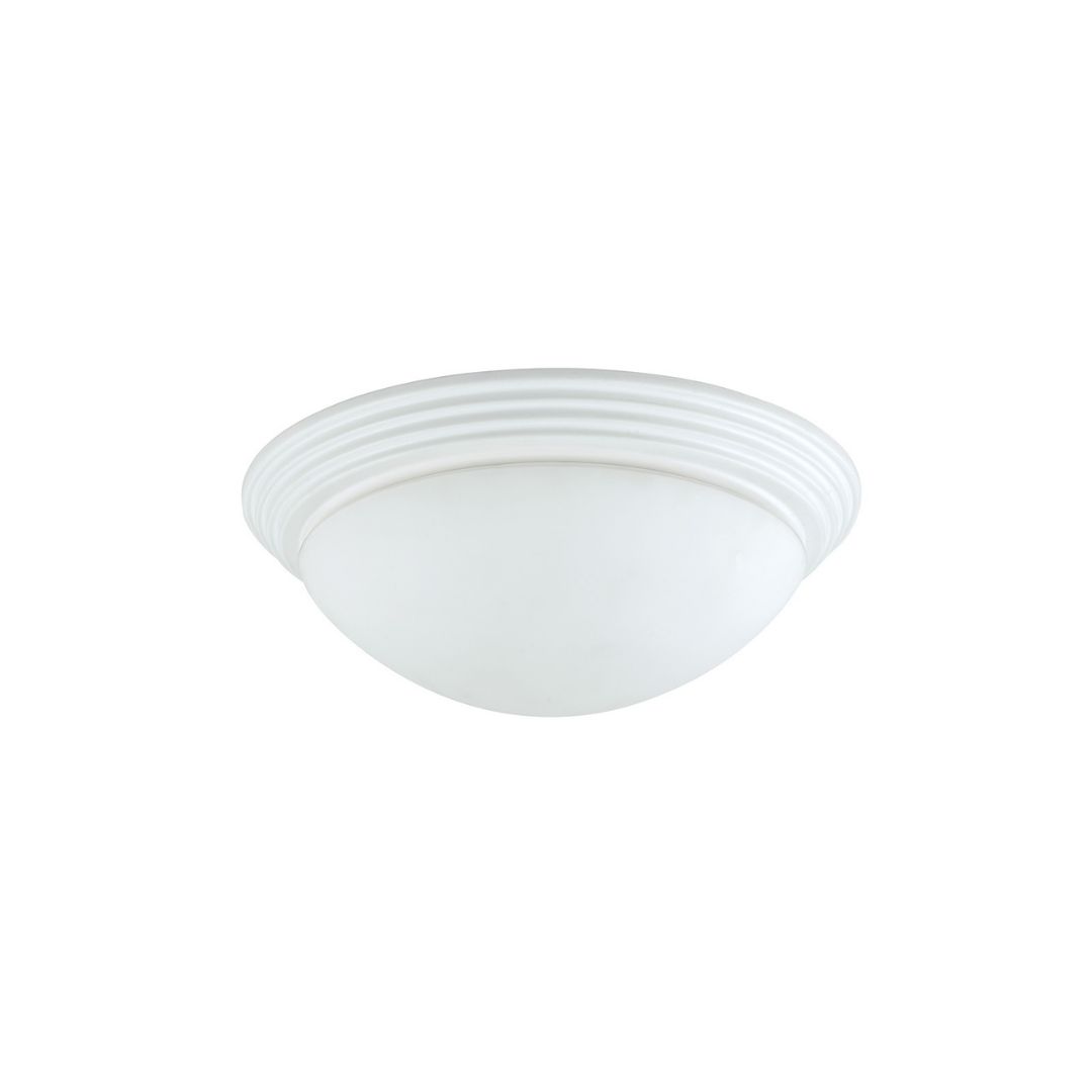 Cal Lighting Glass Dome Ceiling Lamp in White (Set of Two)