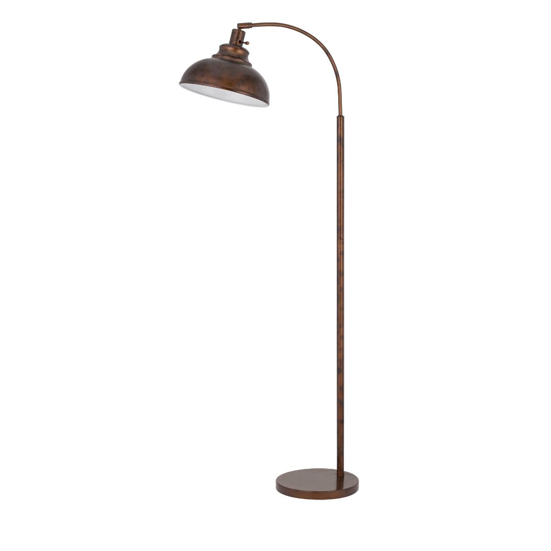 Cal Lighting Dijon Adjustable Metal Floor Lamp with Weight Base with Dark Bronze or Rust Color Options