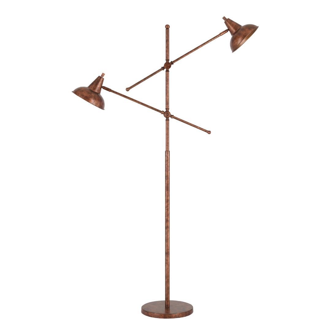 Cal Lighting 60W X 2 Canterbury Metal Adjustable Floor Lamp 