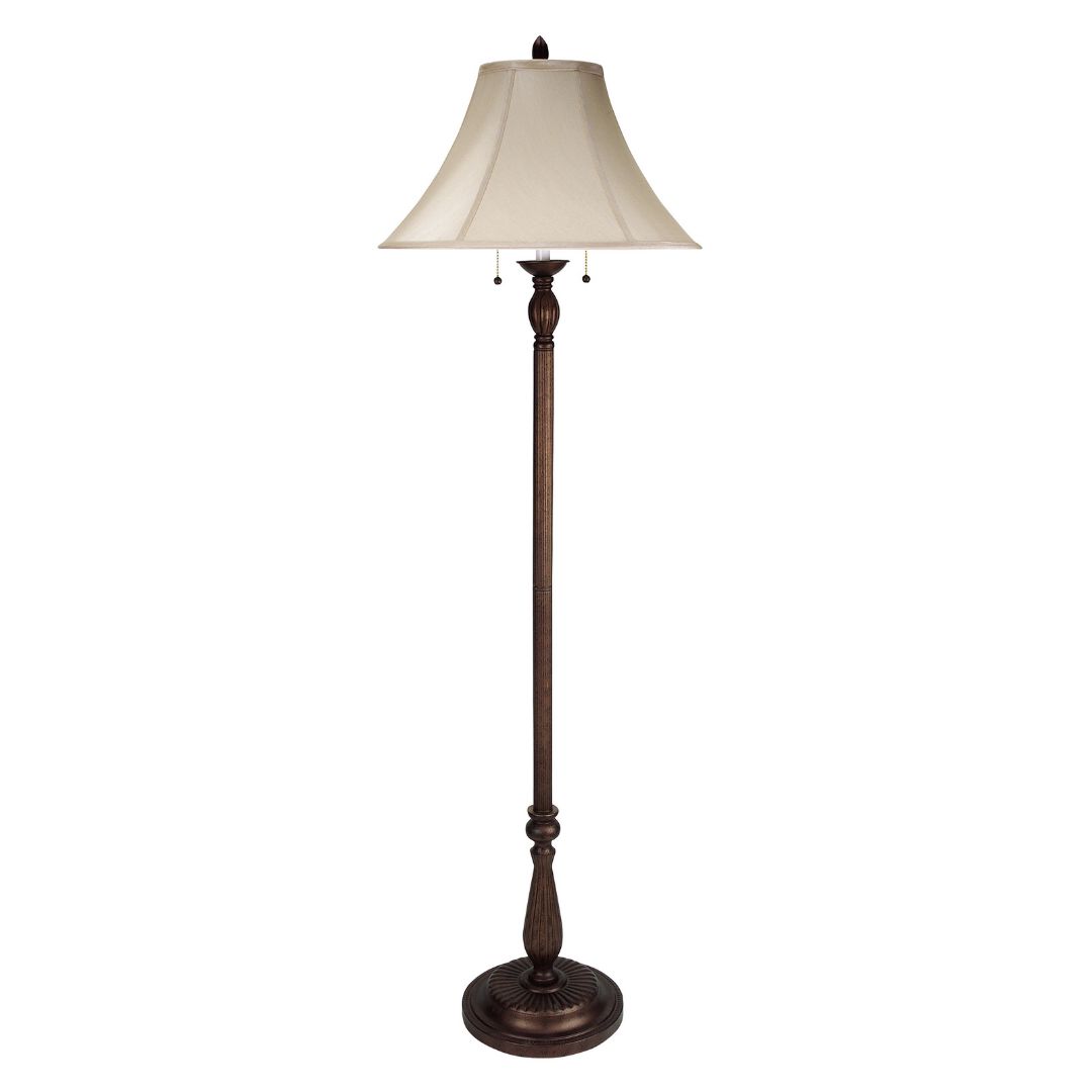 Cal Lighting 2-Light Floor Lamp in Antique Rust