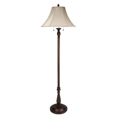 Cal Lighting 2-Light Floor Lamp in Antique Rust