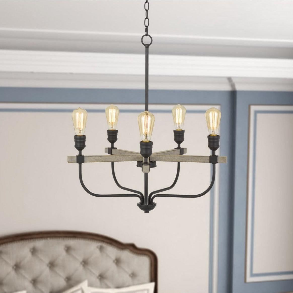 Cal Lighting Sion 5-Light Metal Rustic Chandelier