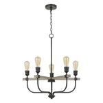 Cal Lighting Sion 5-Light Metal Rustic Chandelier