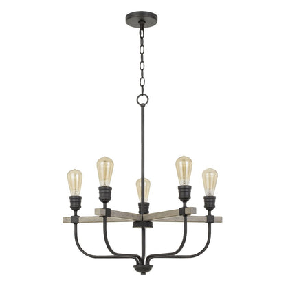 Cal Lighting Sion 5-Light Metal Rustic Chandelier