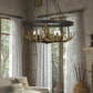 Cal Lighting Angelo 5-Light Metal Antler Chandelier in Iron