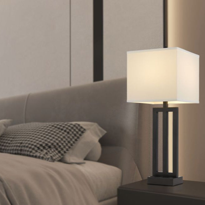 Cal Lighting Cachan Metal Night Stand Lamp with USB Port in Dark Bronze