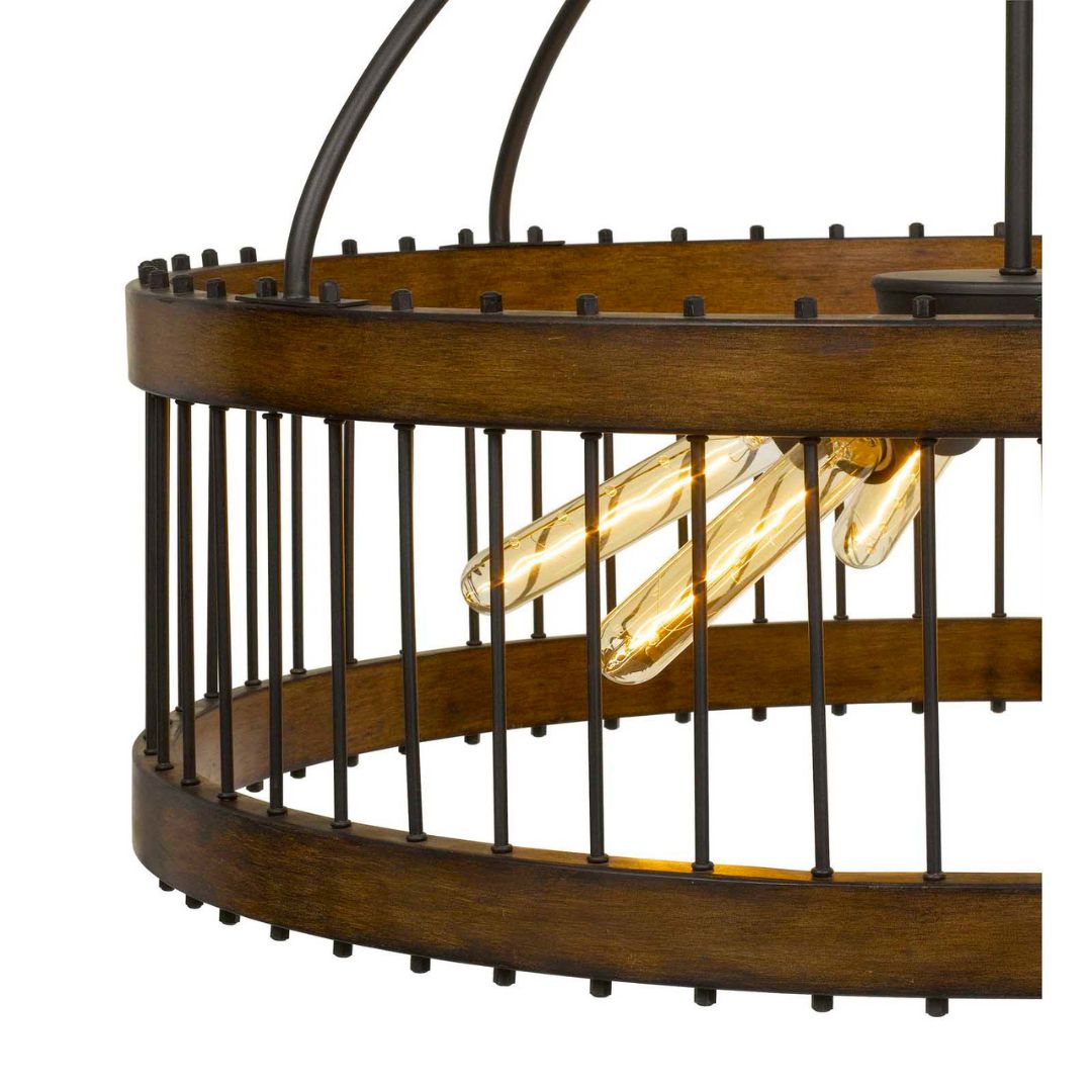Cal Lighting Cantania 60W X 6 Metal Pendant Fixture 30 in.
