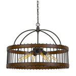 Cal Lighting Cantania 60W X 6 Metal Pendant Fixture 30 in.